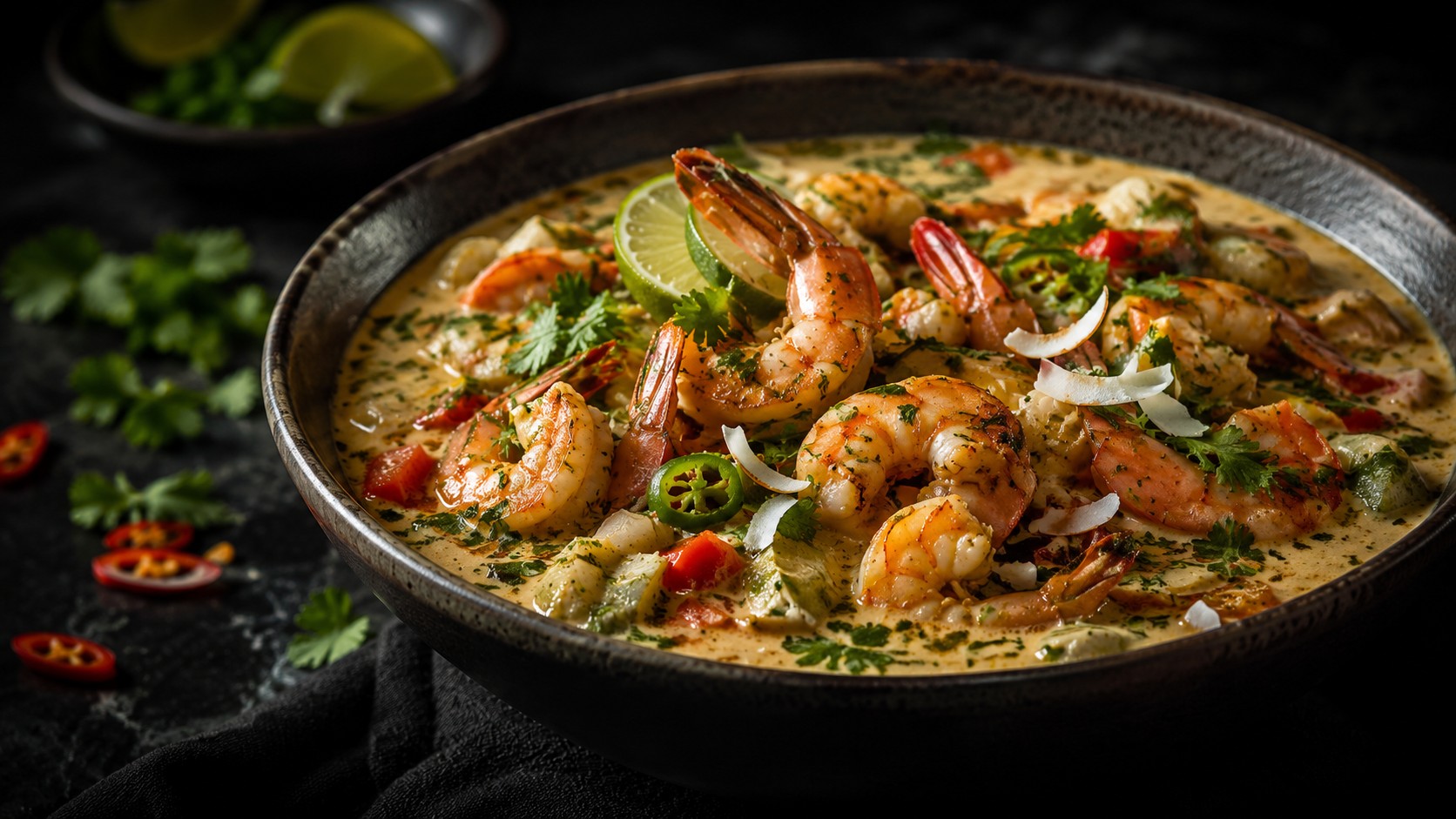 Brazilian Lime Coconut Prawn Stew