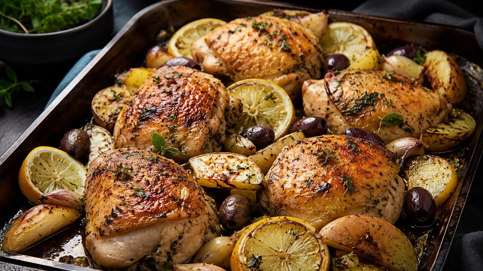 Greek Lemon Chicken Traybake