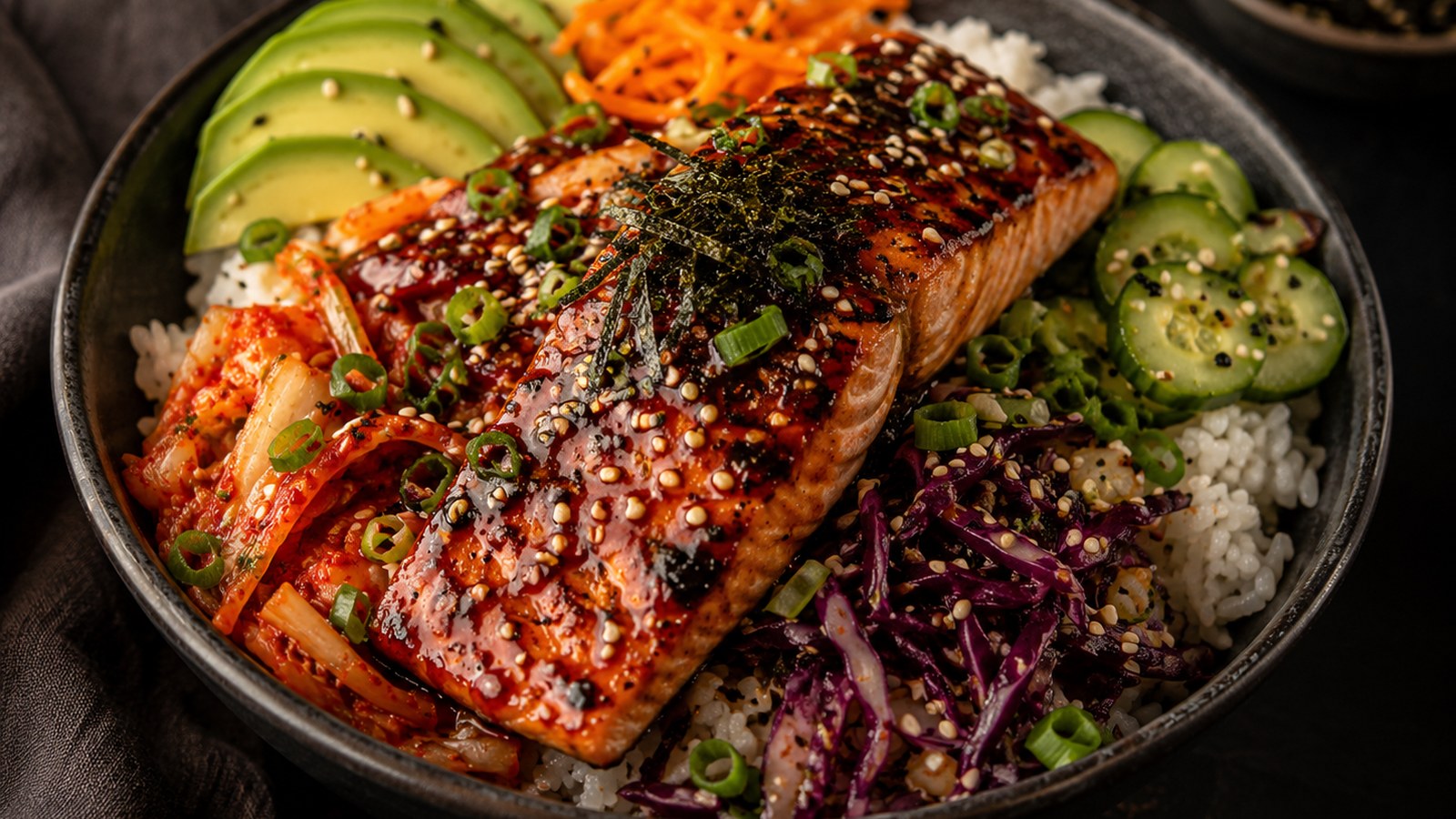 Korean Gochujang Salmon Bowl
