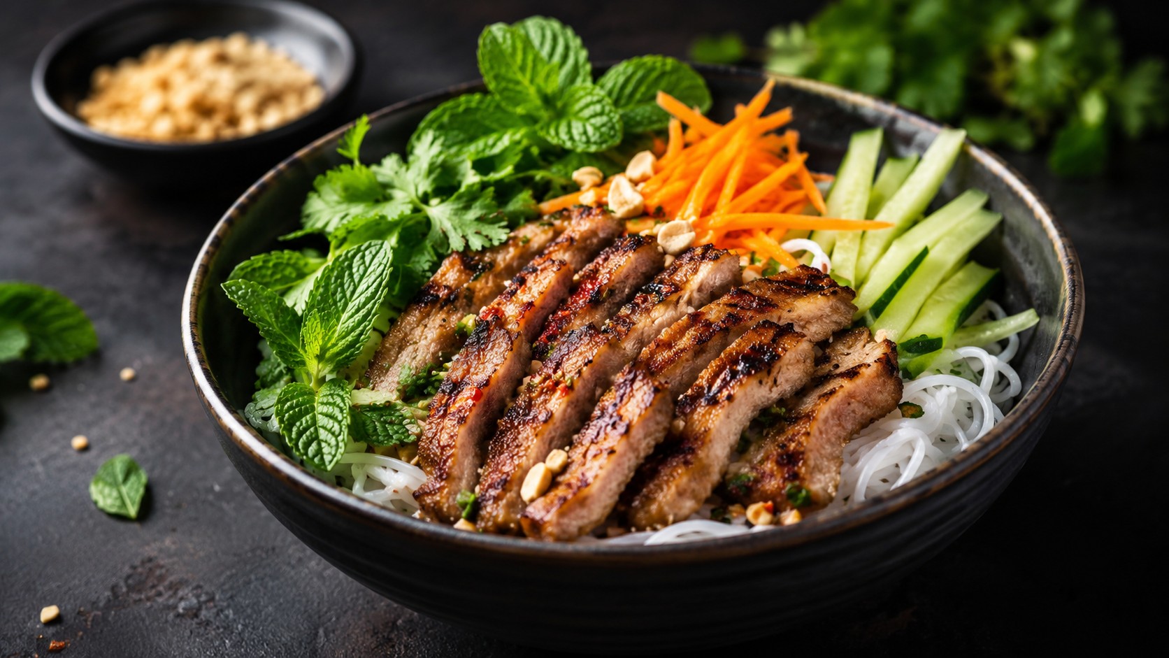 Vietnamese Lemongrass Pork Noodle Salad